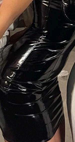 Prachtige Zwarte Latex Jurk maat M, Kleding | Dames, Gelegenheidskleding, Zo goed als nieuw, Overige typen, Zwart, Verzenden