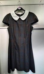 Jurk donkerblauw ruitje kostschool look maat 36, Ophalen of Verzenden, Zo goed als nieuw, Maat 36 (S), Boven de knie