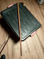 Houten wandelstok met koperen eind  86 cm, Ophalen of Verzenden