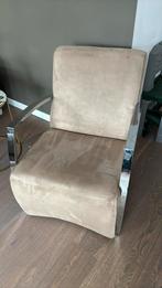 Beige suede stoel, Huis en Inrichting, Stoelen, Ophalen of Verzenden