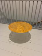 Tafel met inklapbare poten, Huis en Inrichting, 45 tot 60 cm, Gebruikt, Rond, Hout