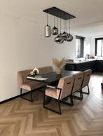Zitmaxx Bullock 5 Drie eetkamerstoelen en bank fluweelbeige, Ophalen, Gebruikt, Overige kleuren, Drie