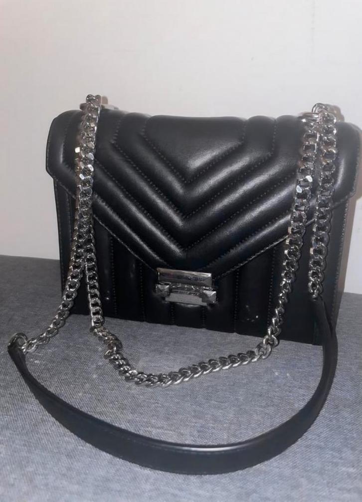 Michael Kors Whitney Schouder/crossbody tas zwart, Sieraden, Tassen en Uiterlijk, Tassen | Damestassen, Zo goed als nieuw, Schoudertasje