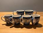 6 blond mokken delfts blauw, Huis en Inrichting, Keuken | Servies, Ophalen, Blond Amsterdam, Zo goed als nieuw, Kop(pen) en/of Schotel(s)
