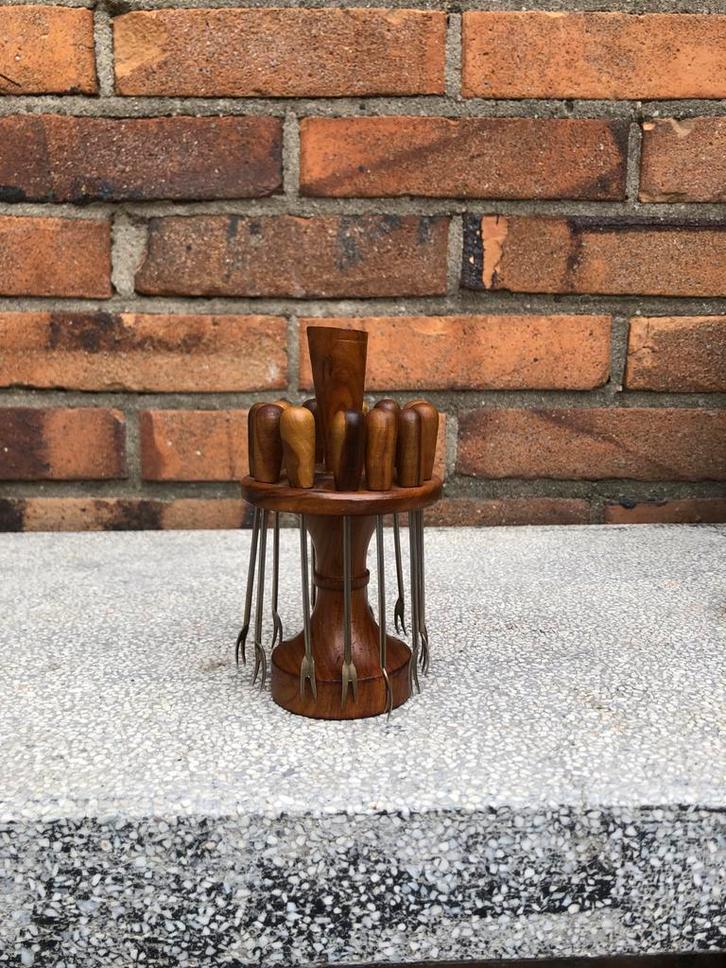 Vintage Fondue Vorken Set, Antiek en Kunst, Antiek | Bestek, Ophalen of Verzenden