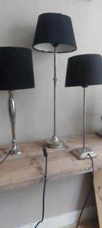 3 lampenvoeten met zwarte kap, Ophalen of Verzenden, Zo goed als nieuw