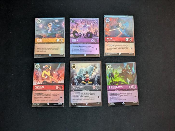 Lorcana - Epic kaarten - set 9 en 10, Hobby en Vrije tijd, Verzamelkaartspellen | Overige, Zo goed als nieuw, Meerdere kaarten