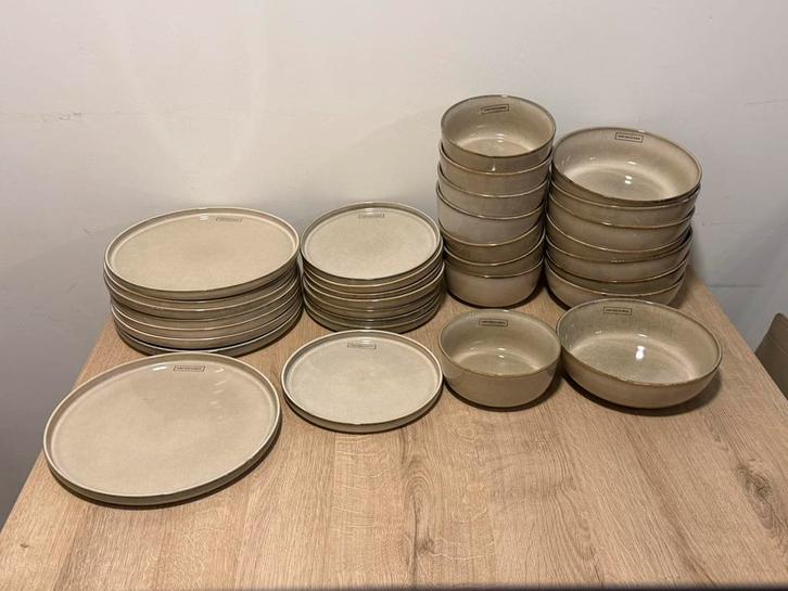 Keramiek serviesset 32-delig crèmekleurig Blokker Vancouver, Huis en Inrichting, Keuken | Servies, Nieuw, Compleet servies, Overige stijlen