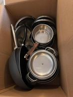 Pannenset - 10 stuks, Huis en Inrichting, Ophalen, Gebruikt, Rvs, Pannenset