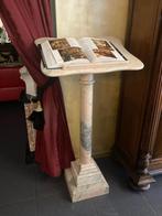 Unieke antieke kansel katheder lessenaar rose marmer 130cm H, Ophalen, Gebruikt