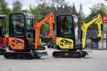 Minigraafmachine Kingway VIP15, joysticks zwenkarm cabine beschikbaar voor biedingen