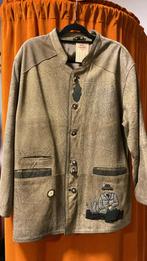 Vintage Lederen Trachtenjacke – Handgemaakt Tirol/Beieren, Ophalen of Verzenden, Zo goed als nieuw, Maat 52/54 (L), Bruin