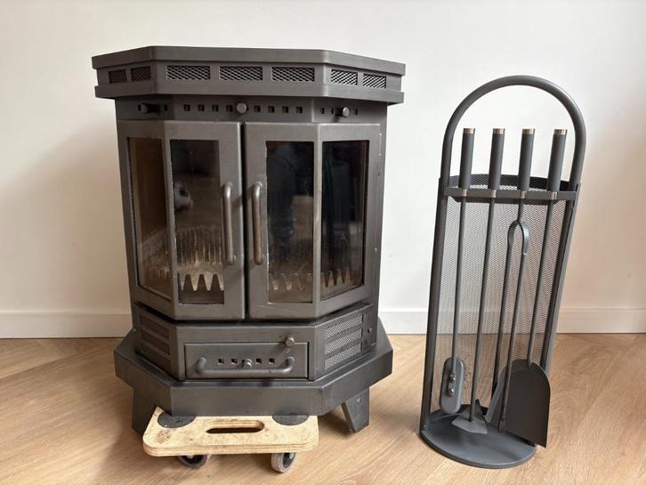Helex Binkie houtkachel in nette staat, Huis en Inrichting, Kachels, Gebruikt, Vrijstaand, Houtkachel, Hout, Ophalen