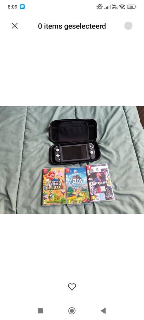 Nintendo Switch Lite + 3 Games, Spelcomputers en Games, Games | Nintendo Switch, Gebruikt, Platform, 1 speler, Vanaf 3 jaar, Ophalen
