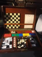 Antieke leren reisspellen schaakbord etc., Ophalen of Verzenden