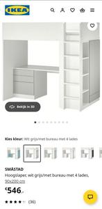 IKEA SMÅSTAD hoogslaper: bed, kast, bureau en opbergruimte, Ophalen, Zo goed als nieuw, Hoogslaper