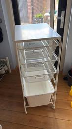 Ikea Witte Ladekast met Metalen Frame, Ophalen, Minder dan 50 cm, Gebruikt, 3 of 4 laden