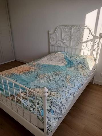 IKEA Leirvik Bedframe, 140 x 200 cm, wit