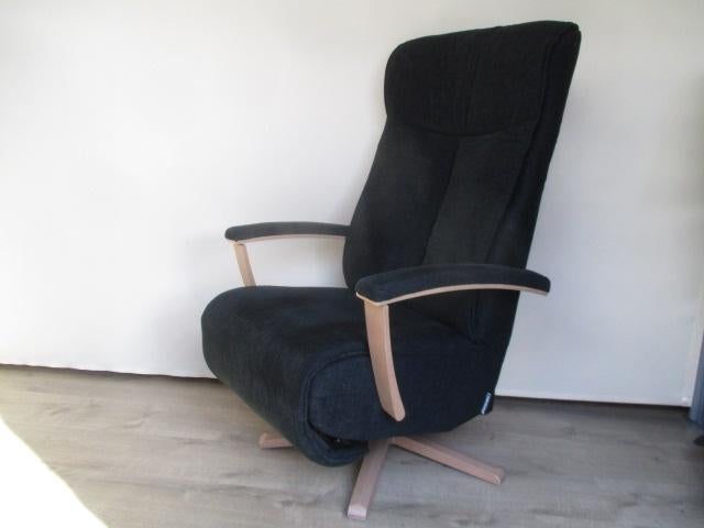 NIEUWSTAAT Prominent Stockholm el. verst. stof zwart Large, Huis en Inrichting, Fauteuils, Ophalen of Verzenden, Zo goed als nieuw