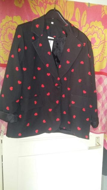 Nieuw! Blazer met hartjes grote maat beschikbaar voor biedingen