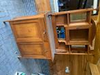 oude eiken buffetkast art deco, Ophalen, Gebruikt, 100 tot 150 cm, Glas