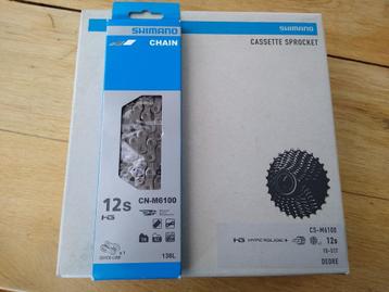 Shimano Deore 12 speed CS-M6100 10-51 Cassette + ketting 12s beschikbaar voor biedingen