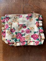 Sézane Toilettasje Bloemenprint, Sieraden, Tassen en Uiterlijk, Ophalen of Verzenden, Zo goed als nieuw, Roze, Avondtasje