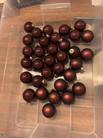 Wijn rode glazen kerstballen + 2 slingers, Diversen, Ophalen of Verzenden, Nieuw