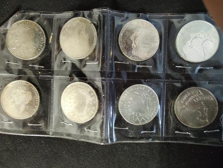 8 stuks 50 gulden munten, Postzegels en Munten, Munten | Nederland, 50 gulden, Koningin Beatrix, Zilver, Ophalen of Verzenden