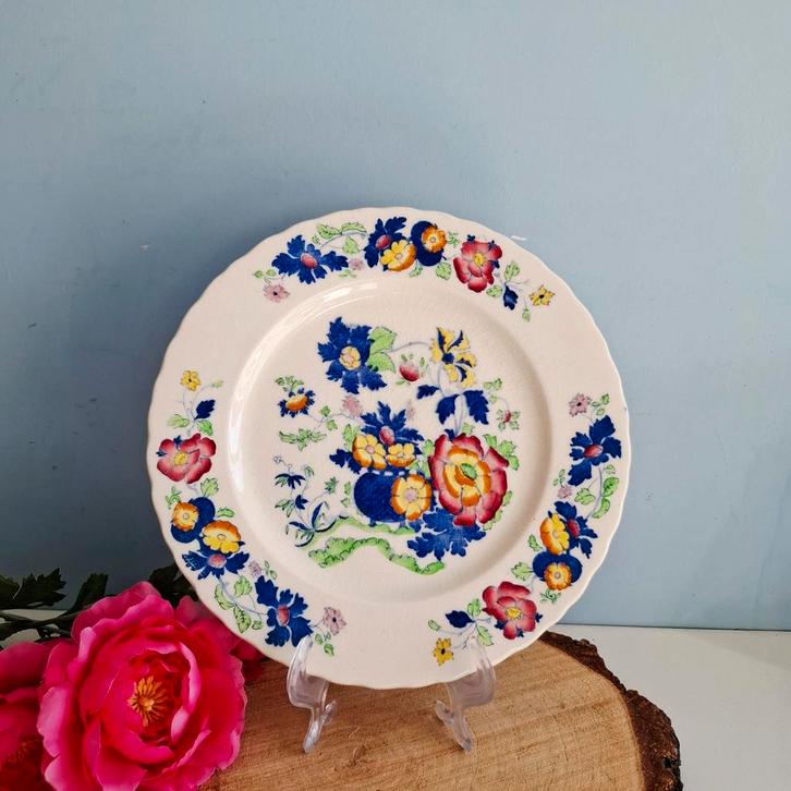 Mason's, prachtig ontbijtbord met bloemmotief, Antiek en Kunst, Antiek | Servies los, Ophalen of Verzenden