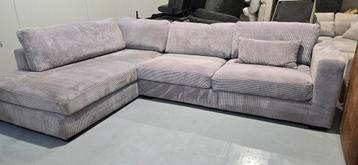 Goosens Hoekbank Ribstof Berry - 325x225 cm beschikbaar voor biedingen