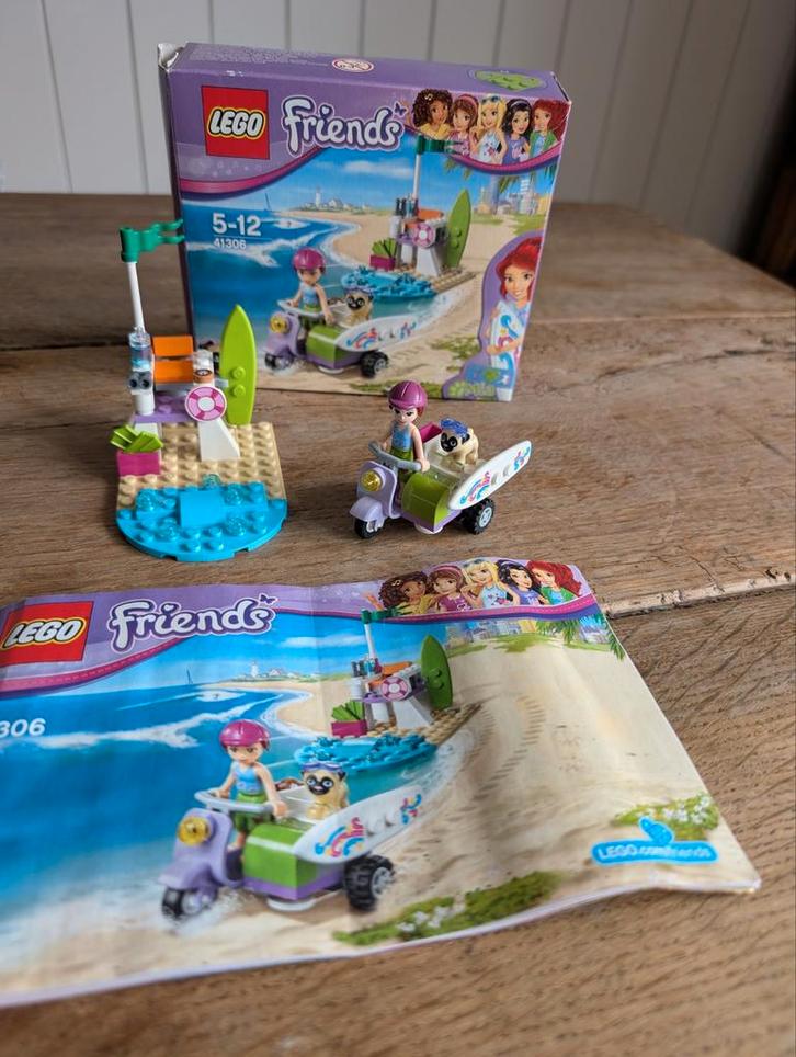 Lego Friends Mia's strandscooter 41306 COMPLEET, Kinderen en Baby's, Speelgoed | Duplo en Lego, Zo goed als nieuw, Lego, Complete set