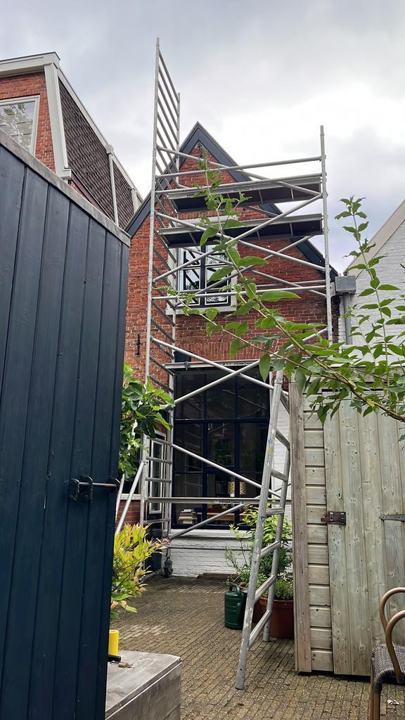 Te huur / Verhuur professionele rolsteiger 7,20m werkhoogte, Doe-het-zelf en Verbouw, Steigers, Gebruikt, Rolsteiger of Kamersteiger