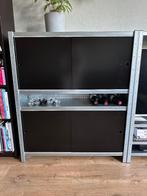 Stalen (stelling)kast met schuifdeuren - 100x120x30cm, Ophalen, Gebruikt, 100 tot 150 cm, 50 tot 100 cm