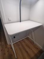 IKEA GLADHÖJDEN white adjustable desk, Huis en Inrichting, Bureaus, Ophalen, Zo goed als nieuw