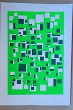 Zeefdruk kunst in donkergroen en lichtgroen, Ophalen of Verzenden