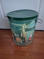 Grote Gebruikte Blikken Trommel met Kerstman Afbeelding, Ophalen, Gebruikt, Metaal, Minder dan 50 cm
