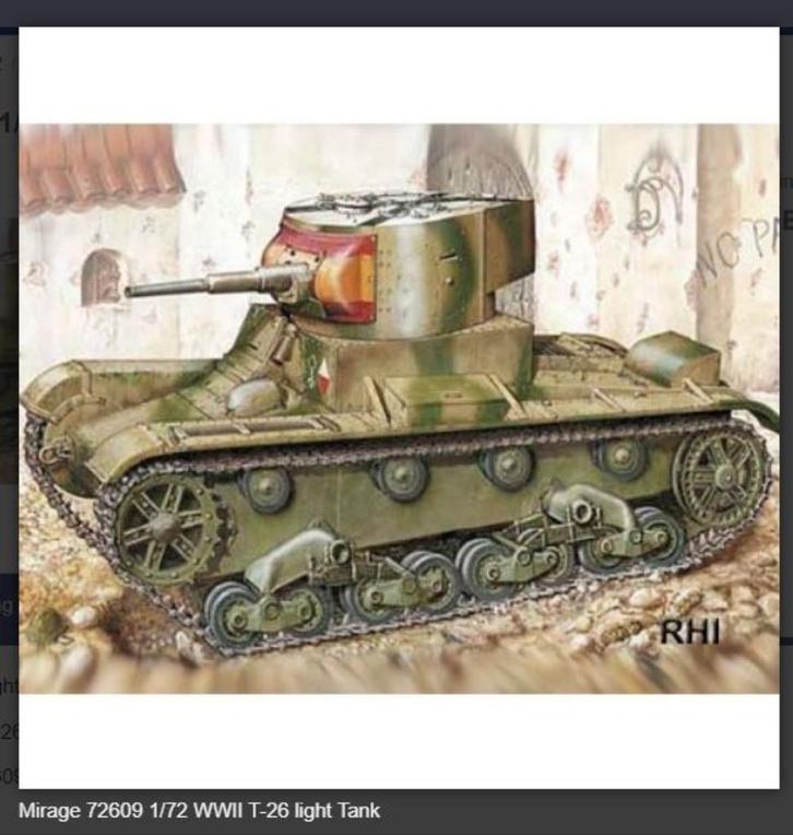 Bouwpakket Mirage-Hobby Mirage 72609 1/72 WWII T-26 light Ta, Hobby en Vrije tijd, Modelbouw | Auto's en Voertuigen, Nieuw, Overige typen
