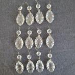 12 pegels diamant druppels onderdelen kroonluchter, Ophalen of Verzenden, Gebruikt, Glas
