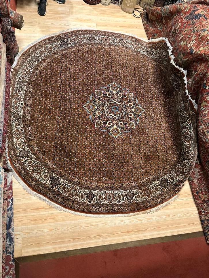 Groot Round Perzisch Bijar Tapijt 265 Ø (diameter), Huis en Inrichting, Stoffering | Tapijten en Kleden, Zo goed als nieuw, 200 cm of meer