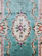 Handmade oriental silk Aubusson carpet turquoise 93x153cm, Crème, Aubusson, Nieuw, HYPE POP-UP