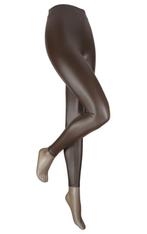 Leatherlook Legging Bruin/Hazelnoot maat S/M en XXL (131), Legging, Bruin, Nieuw, Ophalen of Verzenden