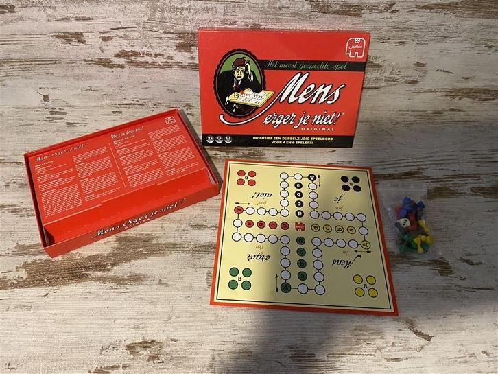 Mens erger je niet orginele versie Jumbo [s699], Hobby en Vrije tijd, Gezelschapsspellen | Bordspellen, Zo goed als nieuw, Ophalen of Verzenden