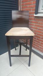 2 stuks mooie houten barkruk, Ophalen, Met voetsteun, 60 tot 90 cm, Zo goed als nieuw
