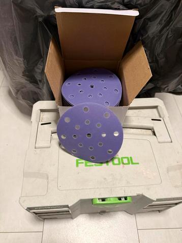 Schuurpapier klittenband 150mm 17 stofgaten nieuw 50 stuks beschikbaar voor biedingen