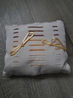 Handgemaakte trouwringenkussen Nieuw beige Bruin c002, Ophalen of Verzenden, Nieuw, Beige, Accessoires