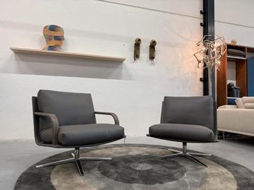 Nieuw Leolux Kudo Draaifauteuil Ceras leer Design stoel beschikbaar voor biedingen