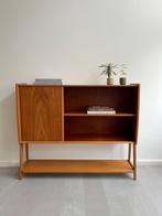 Vintage eikenhouten kast/lowboard, jaren 60, Ophalen, 100 tot 150 cm, Sixties, retro, scandinavisch, jaren 60, Onbekend