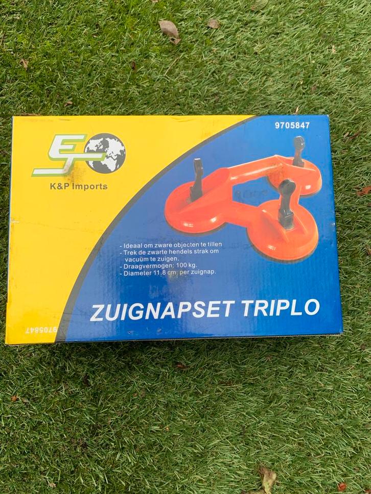 Zuignapset Triplo - Nieuw in doos!, Doe-het-zelf en Verbouw, Gereedschap | Handgereedschap, Nieuw, Ophalen of Verzenden