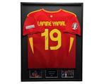 Lamine Yamal Spanje 2024 gesigneerd ingelijst thuis shirt, Buitenlandse clubs, Soccersignings.nl, Shirt, Nieuw